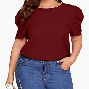 Blouse with ruffle sleeves